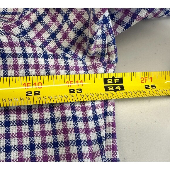 Charles Tyrwhitt Shirt Mens Sz 16.5 /36 Gingham Check Slim Fit Non Iron Business - Picture 4 of 7